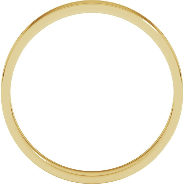 14K Yellow Gold 3 mm Ultra-Lightweight Flat Band Size 4.5