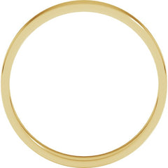 10K Yellow Gold 3 mm Ultra-Lightweight Flat Band Size 6