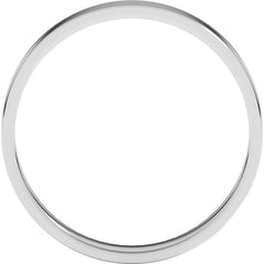 14K White Gold 3 mm Ultra-Lightweight Flat Band Size 7.5