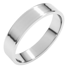 Sterling Silver 4 mm Ultra-Lightweight Flat Band Size 10