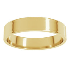 10K Yellow Gold 4 mm Ultra-Lightweight Flat Band Size 8.5