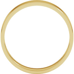 14K Yellow Gold 4 mm Ultra-Lightweight Flat Band Size 6