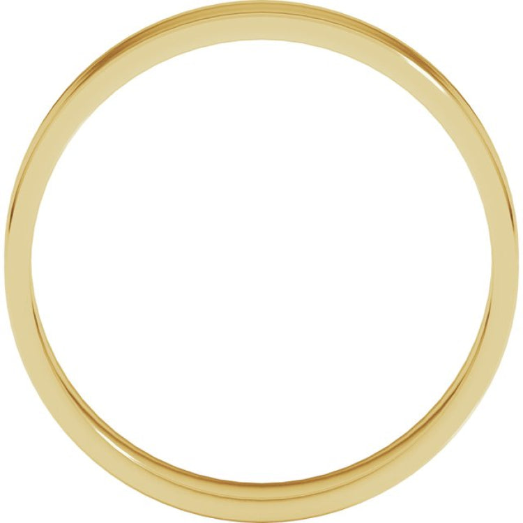14K Yellow Gold 4 mm Ultra-Lightweight Flat Band Size 7.5