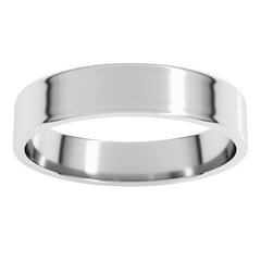 14K White Gold 4 mm Ultra-Lightweight Flat Band Size 7