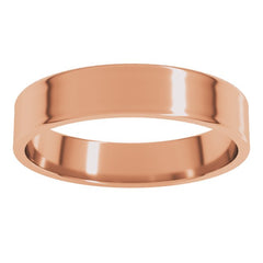 14K Rose Gold 4 mm Ultra-Lightweight Flat Band Size 6