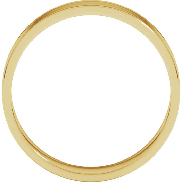 14K Yellow Gold 5 mm Ultra-Lightweight Flat Band Size 10