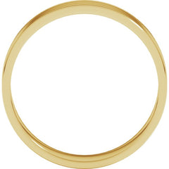 14K Yellow Gold 5 mm Ultra-Lightweight Flat Band Size 11