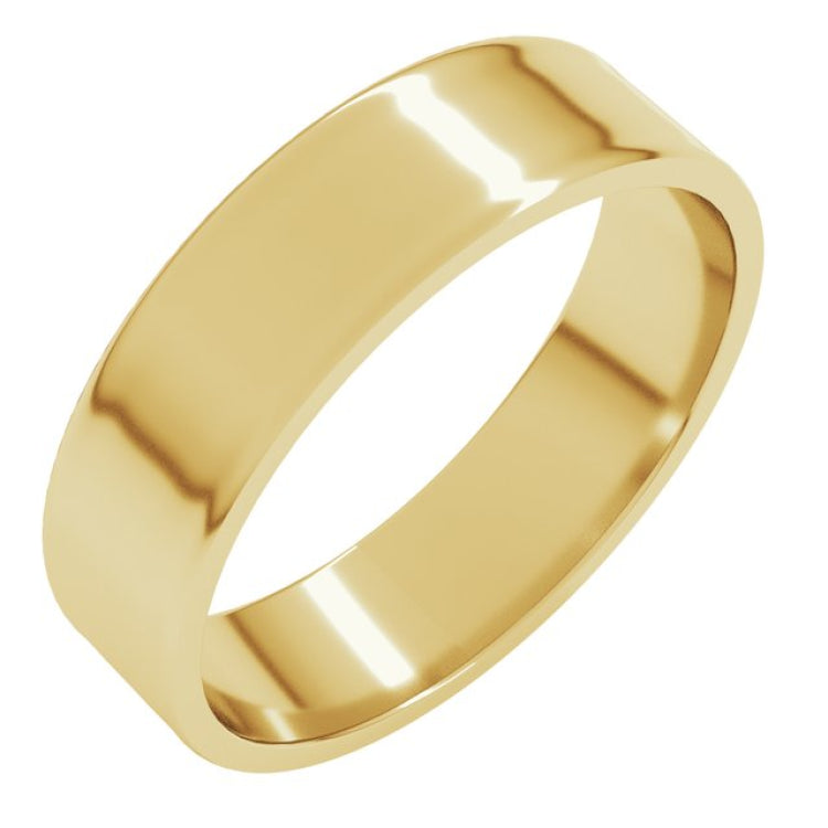 10K Yellow Gold 5 mm Ultra-Lightweight Flat Band Size 8
