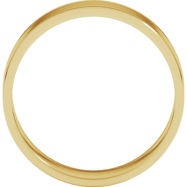 14K Yellow Gold 6 mm Ultra-Lightweight Flat Band Size 5