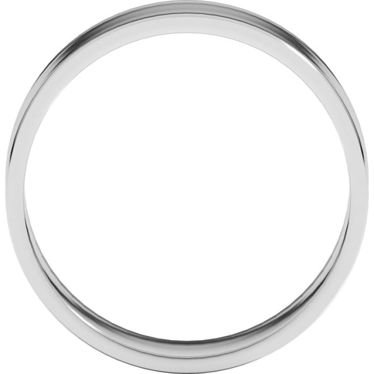 18K White Gold 6 mm Ultra-Lightweight Flat Band Size 7