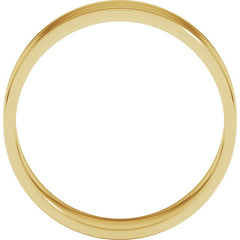 14K Yellow Gold 6 mm Ultra-Lightweight Flat Band Size 8