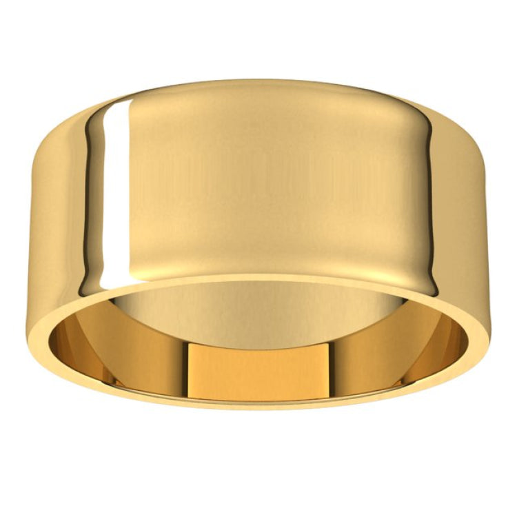 14K Yellow Gold 8 mm Ultra-Lightweight Flat Band Size 7