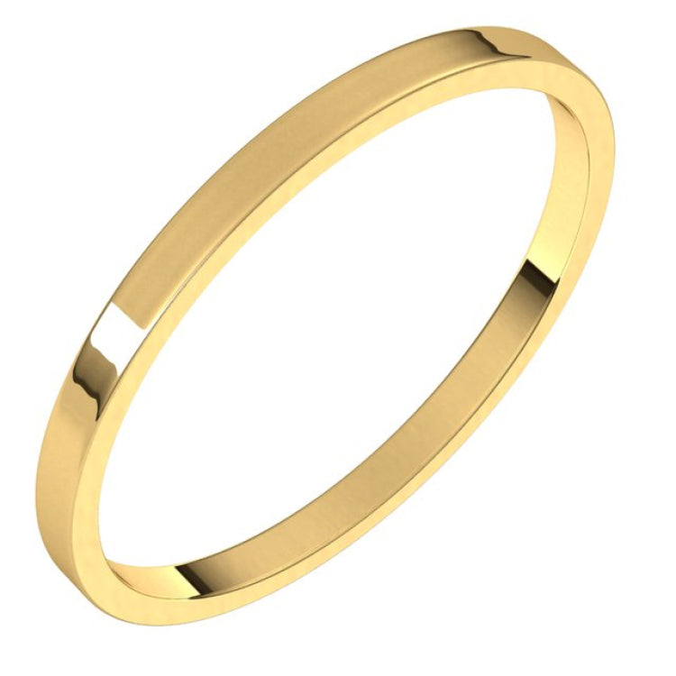 10K Yellow Gold 1.5 mm Ultra-Lightweight Flat Band Size 9