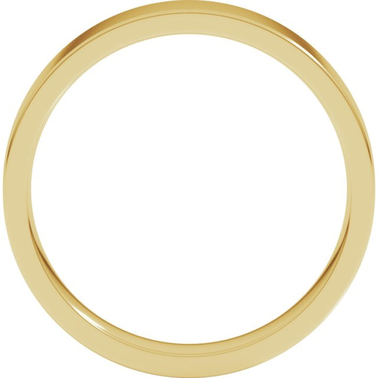 14K Yellow Gold 4 mm Lightweight Comfort-Fit Flat Band Size 10