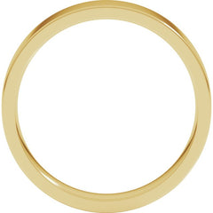 14K Yellow Gold 4 mm Lightweight Comfort-Fit Flat Band Size 10