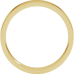 14K Yellow Gold 3 mm Lightweight Comfort-Fit Flat Band Size 10