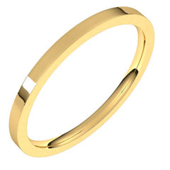 10K Yellow Gold 1.5 mm Flat Comfort Fit Light Band Size 6.5