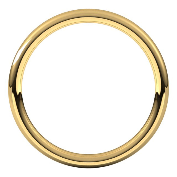10K Yellow Gold 2 mm Comfort-Fit European-Style Band Size 7