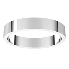 14K White Gold 3.5 mm Flat Band Size 4.5