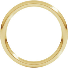14K Yellow Gold 2 mm Comfort-Fit Full Round Band Size 6.5