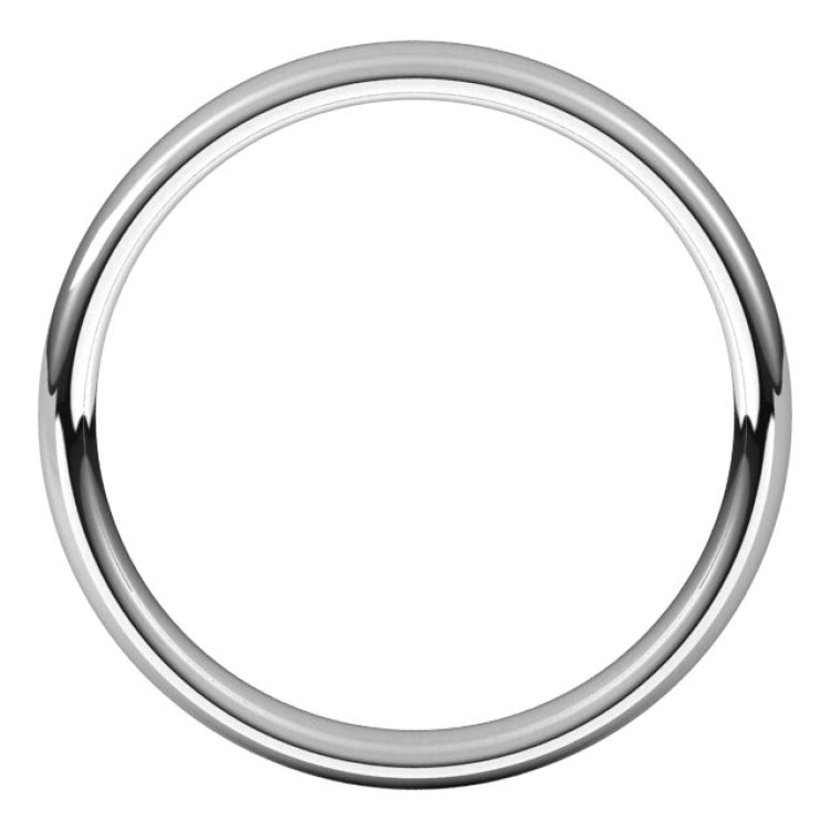 14K White Gold 3.5 mm Comfort-Fit European-Style Band Size 6.5