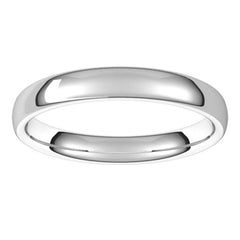14K White Gold 3.5 mm Comfort-Fit European-Style Band Size 6.5