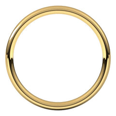 10K Yellow Gold 2.5 mm Comfort-Fit European-Style Band Size 7