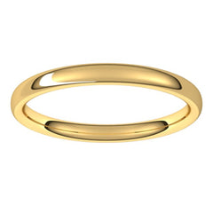 10K Yellow Gold 2.5 mm Comfort-Fit European-Style Band Size 7