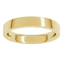 14K Yellow Gold 3.5 mm Comfort-Fit Flat Band Size 7.5