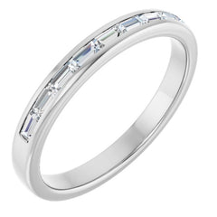 14K White Gold 1/3 CTW Natural Diamond Band