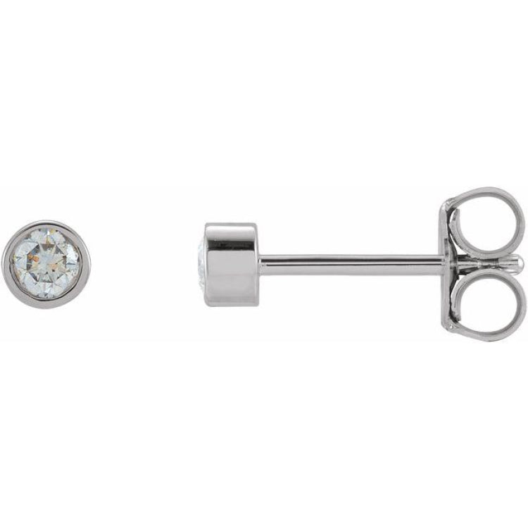 14K White Gold 1/3 CTW Lab-Grown Diamond Micro Bezel-Set Earrings