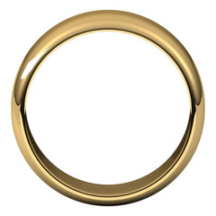 14K Yellow Gold 8 mm Half Round Band Size 10.5