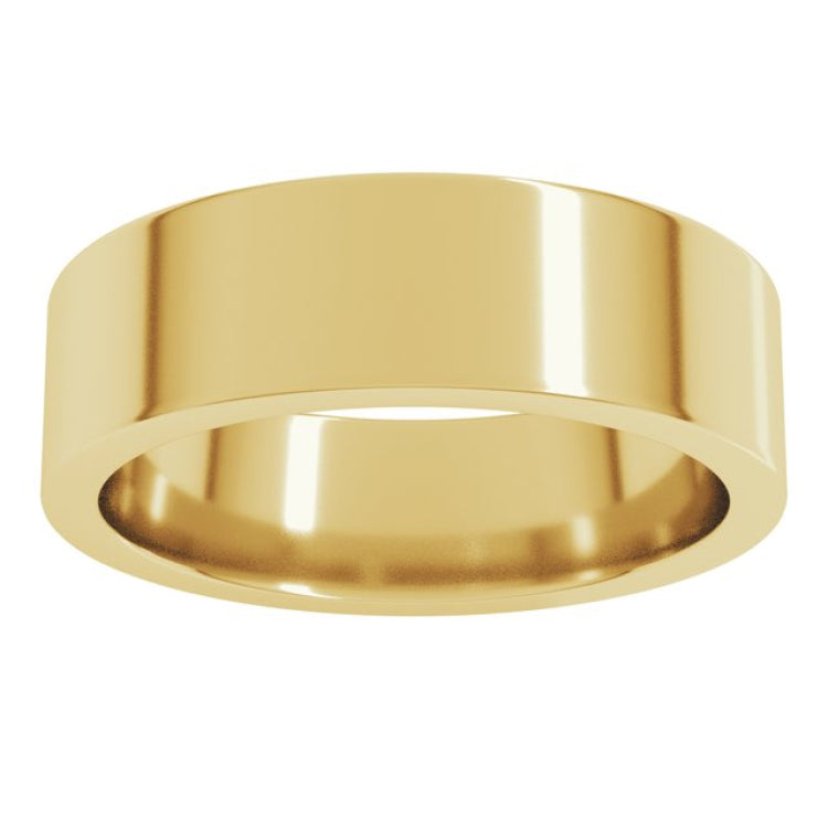 14K Yellow Gold 6 mm Comfort-Fit Flat Band Size 5