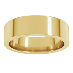 14K Yellow Gold 6 mm Comfort-Fit Flat Band Size 5