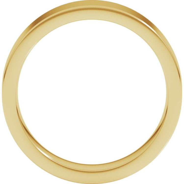 14K Yellow Gold 5 mm Comfort-Fit Flat Band Size 12