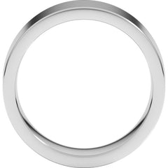 Sterling Silver 7 mm Comfort-Fit Flat Band Size 10.5
