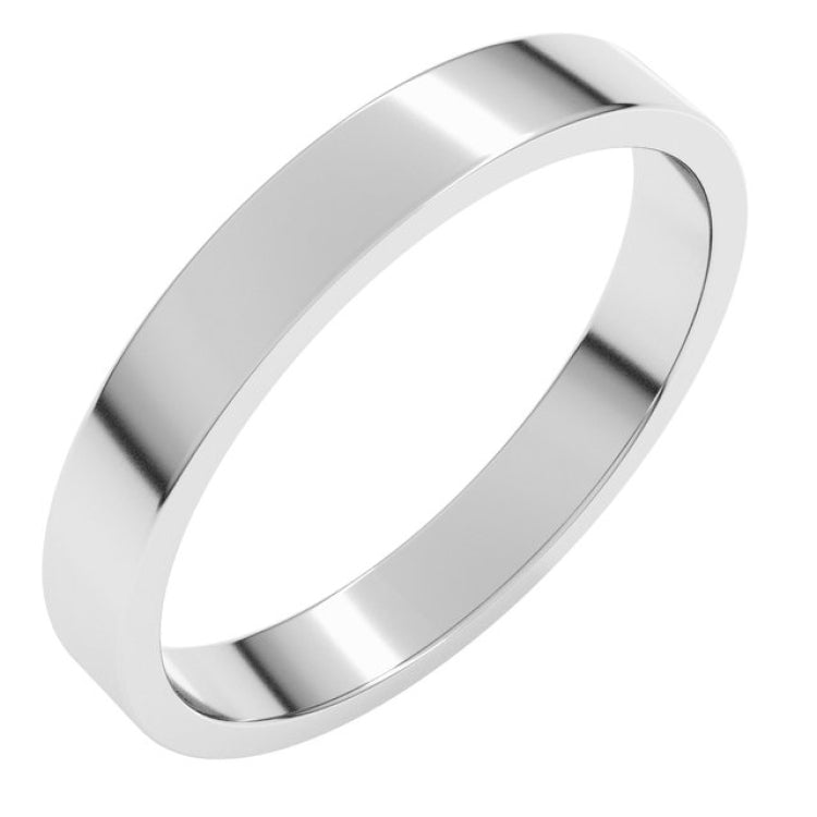Platinum 3 mm Flat Band Size 5