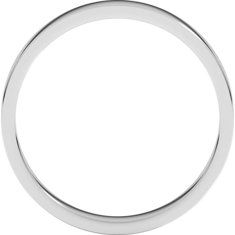 Platinum 3 mm Flat Band Size 5