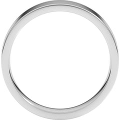 10K White Gold 5 mm Lightweight Comfort-Fit Flat Band Size 10