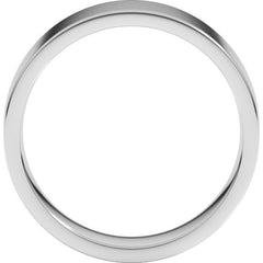 14K White Gold 6 mm Lightweight Comfort-Fit Flat Band Size 6
