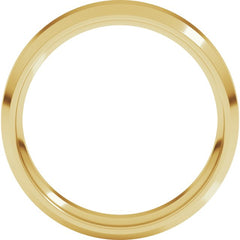 14K Yellow Gold 5 mm Beveled-Edge Comfort-Fit Flat Band Size 12