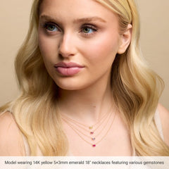 Sterling Silver Lab-Grown Alexandrite 18" Necklace