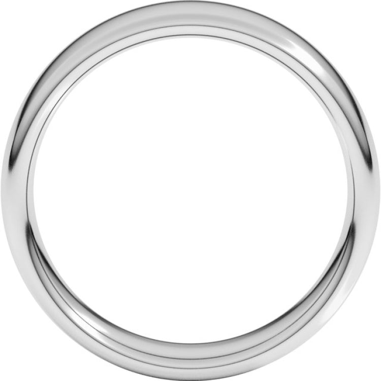 14K White Gold 6 mm Comfort-Fit European-Style Band Size 7