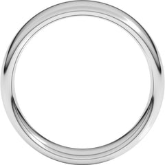 14K White Gold 6 mm Comfort-Fit European-Style Band Size 7