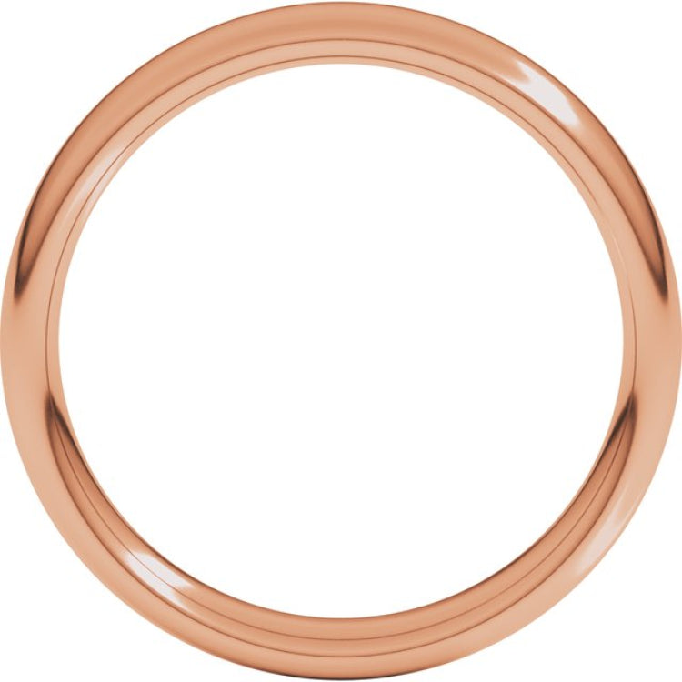 14K Rose Gold 4 mm Comfort-Fit European-Style Band Size 8