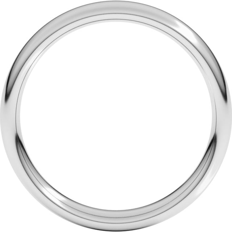 14K White Gold 4 mm Comfort-Fit European-Style Band Size 9.5