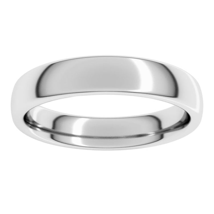 14K White Gold 4 mm Comfort-Fit European-Style Band Size 9.5