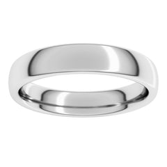 14K White Gold 4 mm Comfort-Fit European-Style Band Size 9.5