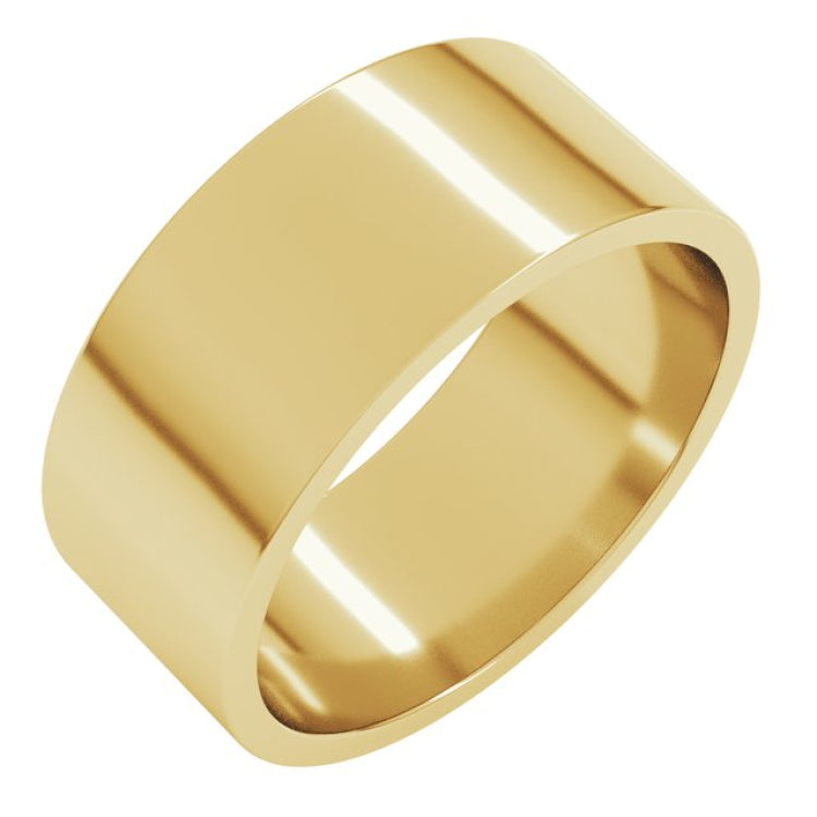 14K Yellow Gold 8 mm Flat Band Size 9.5