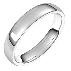 Sterling Silver 4.5 mm Comfort-Fit European-Style Band Size 10